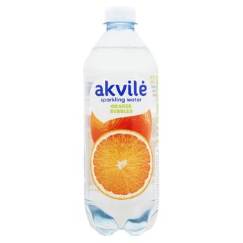 Akvile Orange Flavored Lightly Carbonated Mineral Water 0.6l - buy, prices for NOVUS - photo 1