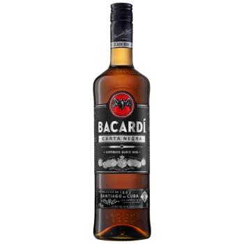 Bacardi Carta Negra Dark Rum 40% 0.7l - buy, prices for MasterZoo - photo 1