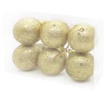 Gold Christmas Balls 5cm 6pcs