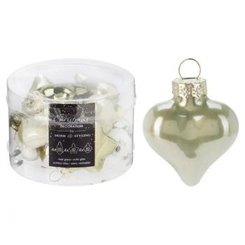 Украшение ёлочное Koopman Орнамент 4x4,5см светло-зеленый - купить, цены на КОСМОС - фото 1