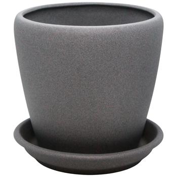 Горщик керамічний Грація крихта металік 2,5л №2 - купити, ціни на За Раз - фото 1