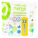 Туалетний папір Auchan 2-шаровий 32шт