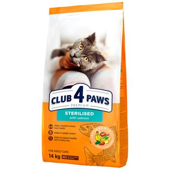 Корм сухий Club 4 Paws Premium з куркою для стерилізованих котів 14кг - купити, ціни на MasterZoo - фото 1