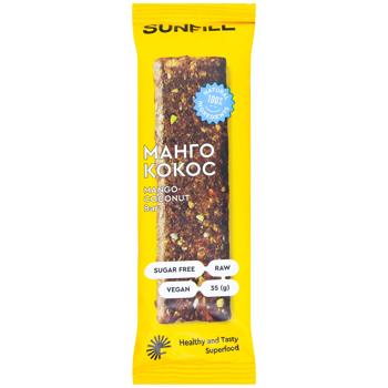 Sunfill Mango-Coconut Sugar & Gluten Free Bar 35g - buy, prices for NOVUS - photo 1
