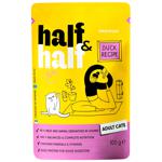 Корм влажный Half&Half с уткой для взрослых кошек 100г