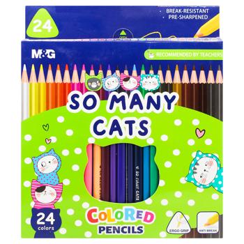 Олівці кольорові M&G So Many Cats 24 кольори