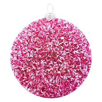 Christmas Magic Snow Pink Christmas Ball 8cm - buy, prices for MegaMarket - photo 1