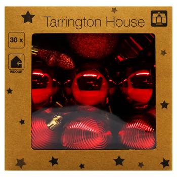 Набор елочных украшений Tarrington House Орнамент пластик красные 30шт - купить, цены на METRO - фото 2