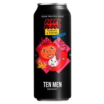 Пиво Ten Men Berry Blood: Tomato and Pepper Сацебели Edition полутемное нефильтрованное 4% 0,5л - купить, цены на - фото 1