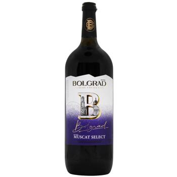 Вино Bolgrad Muscat Select красное полусладкое 9-13% 1,5л