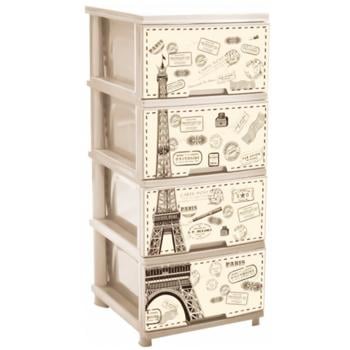 Aleana Paris Chest of Drawers 4 Drawers 95.5*39.5*46.5cm - buy, prices for Auchan - photo 1