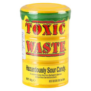 Toxic Waste Yellow Barrel Chewing Candies 42g - buy, prices for COSMOS - photo 1