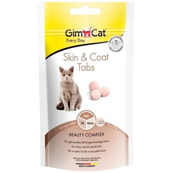 Ласощі для котів GimCat Skin & Coat Tabs 40г - купити, ціни на MasterZoo - фото 1