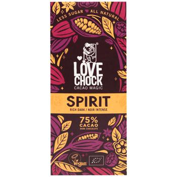 Lovechock Spirit Organic Vegan Dark Chocolate 75% 70g - buy, prices for WINETIME - photo 1