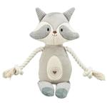 Trixie Raccoon Dog Toy with Squeaker and Ropes 33cm