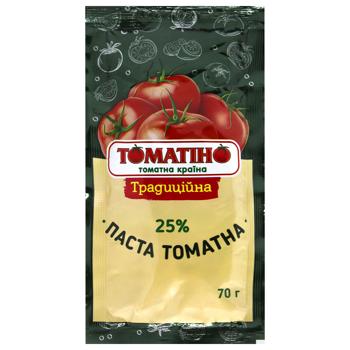 Паста томатна Томатіно Традиційна 25% 70г - купити, ціни на ULTRAMARKET - фото 1