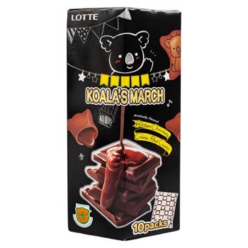Печиво Lotte Koala's March з чорним молочно-сирним кремом 37г - купить, цены на Grono - фото 1