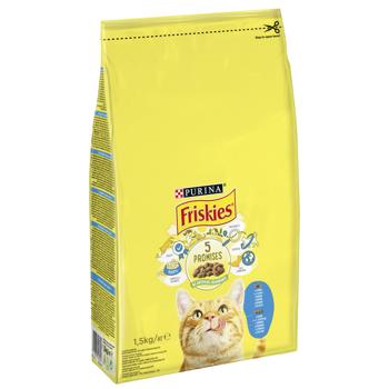 Friskies Dry Feed with Salmon and Vegetables for Adult Cats 1.5kg - buy, prices for MasterZoo - photo 2