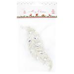 Feather with Stones Christmas Tree Pendant 13.5*5cm