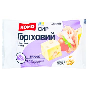 Сыр Комо Ореховый с грецким орехом твёрдый 50% 185г - купить, цены на METRO - фото 1