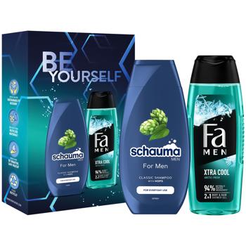 Schauma Men Shampoo 250ml + Fa Men Cool Shower Gel 250ml Gift Set - buy, prices for METRO - photo 2