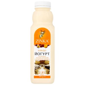 Zinka Goat's Milk Bifidoyogurt with Peach and Passion Fruit Flavor 2.8% 510g