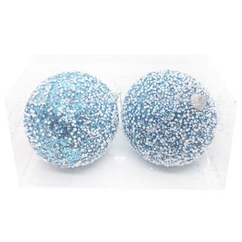 Plastic Christmas Balls 10cm 2pcs - buy, prices for Tavria V - photo 1