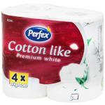 Туалетний папір Perfex Cotton Like Premium White 3-шаровий 4шт