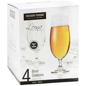 Набір келихів Maison Forine Leona Pilsner для пива 370мл 4шт - купити, ціни на - фото 3