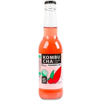 Vit-Fit Strawberry&Lime Kombucha 0.33l - buy, prices for Chudo Market - photo 1