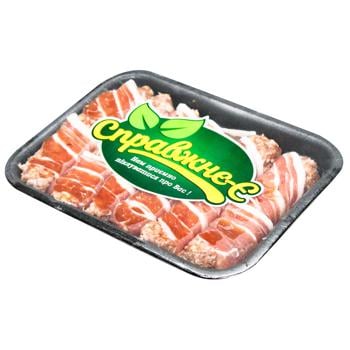 Spravzhne-E Beef Pork Chivapchichi in Bacon 340g - buy, prices for METRO - photo 1