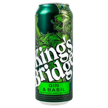 King's Bridge Gin&Basil Highly Carbonated Low-Alcohol Drink 7% 0.5l