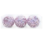 Pink Christmas Balls in Petals 8cm 3pcs