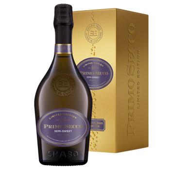 Вино игристое Shabo Primo Secco белое полусладкое 11,7% 0,75л - купить, цены на КОСМОС - фото 1