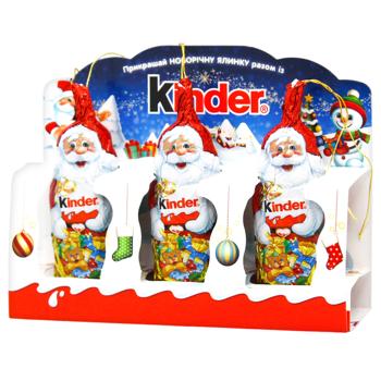 Фігурка шоколадна Kinder Санта Клаус 3шт 45г - купити, ціни на КОСМОС - фото 1