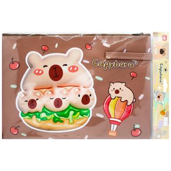 Capybara Notebook Folder with Zipper A4 24*34cm - buy, prices for - photo 3