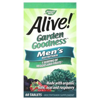 Мультивитамины и минералы для мужчин Nature's Way Alive! Garden Goodness 60 таблеток - купить, цены на - фото 3