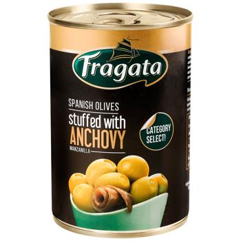 Оливки Fragata Мансанильо с анчоусами 300г - купить, цены на Торба - фото 1