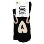 Носки Premier Socks Премиум женские с пушистым сердцем классические р.23-25 черный