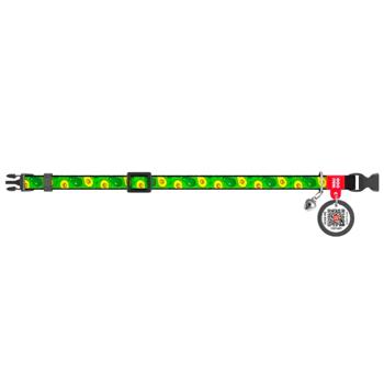 Waudog Nylon Cat Collar with QR Passport 20-30cm/10mm with Avocado Pattern - buy, prices for MasterZoo - photo 4