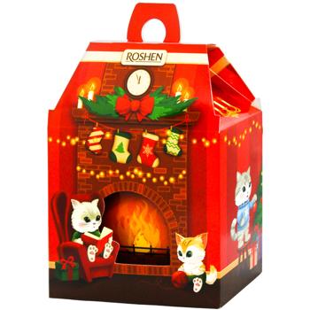 Набор сладостей новогодний Roshen Новогодний камин 665г - купить, цены на ULTRAMARKET - фото 1
