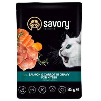 Корм влажный Savory с лососем и морковью для котят 22шт х 85г - купить, цены на MasterZoo - фото 3