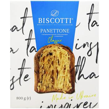 Панеттон Biscotti с изюмом и цукатами апельсина 800г - купить, цены на Auchan - фото 2