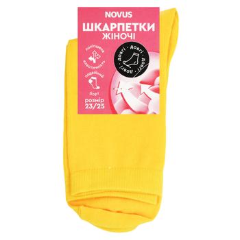 Шкарпетки жіночі Novus довгі р.23-25 жовтий