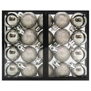 Silver Plastic Balls Set 20pcs*3cm - buy, prices for MegaMarket - photo 2