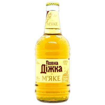 Пиво Повна Діжка M'яке світле 4,2% 0,45л - купити, ціни на КОСМОС - фото 1