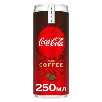 Напій газований Coca-Cola Plus Coffee з екстрактом кави 250мл - купити, ціни на NOVUS - фото 1