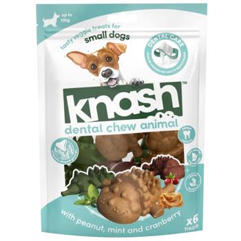 Ласощі Knash Animals для догляду за ротовою порожниною у собак малих порід з арахісом, м'ятою та журавлиною 150г - купити, ціни на MasterZoo - фото 1