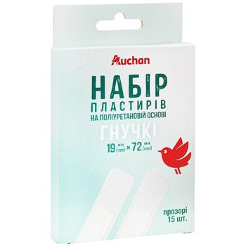 Auchan Set of Flexible Plasters on Polyurethane Base 15pcs - buy, prices for Auchan - photo 3