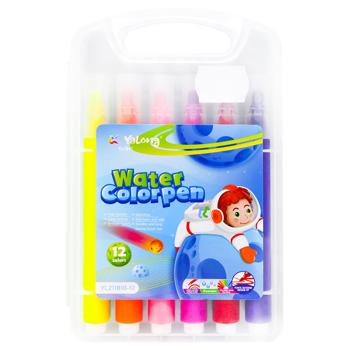 Yalong Water Color Felt-Tip Pens Set 12 Colors - buy, prices for MegaMarket - photo 2